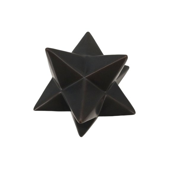 Geometric Shape Merkaba Star Sculpture Ceramic Figurine Tabletop Home Office - Picture 5 of 7